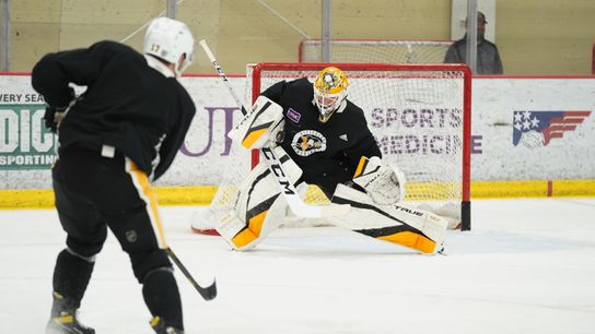 Lagace steps up for 'challenging' first practice with team taken in Cranberry, Pa. (Penguins)